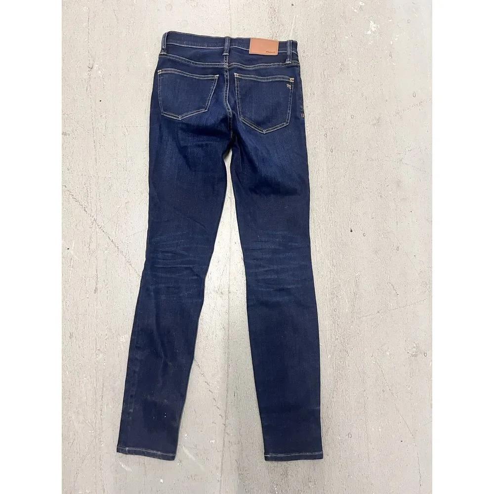 Madewell Jeans Womens 23 Waist 9 in High Rise‎ Skinny Blue Stretch Denim 26x27